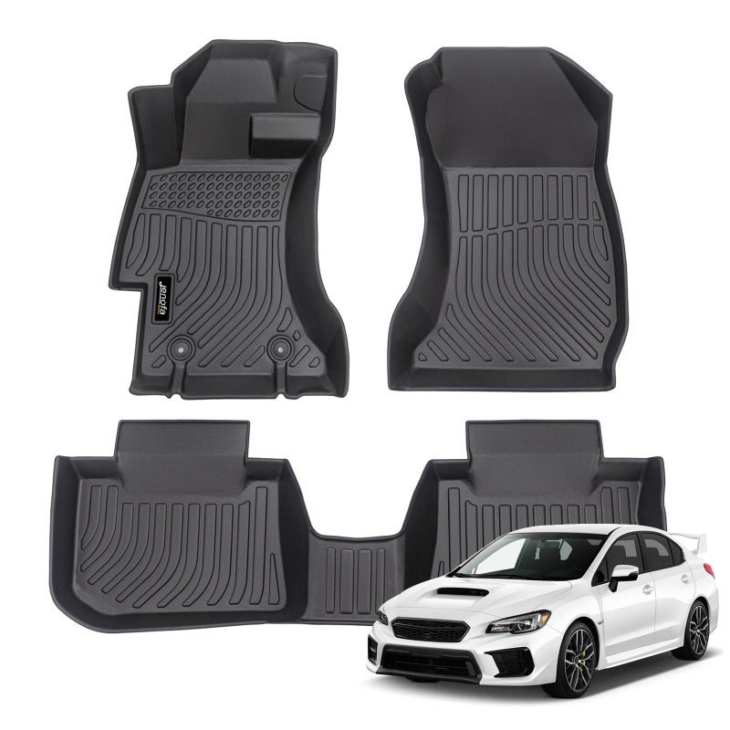 JenofaFloor Mats for Subaru WRX 20152021 WRX STi 20152021 Impreza 20122016Subaru Crosstrek 20132017 XV Crosstrek 20132017 All Weather Floor Liner Accessories Black